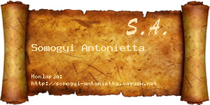 Somogyi Antonietta névjegykártya
